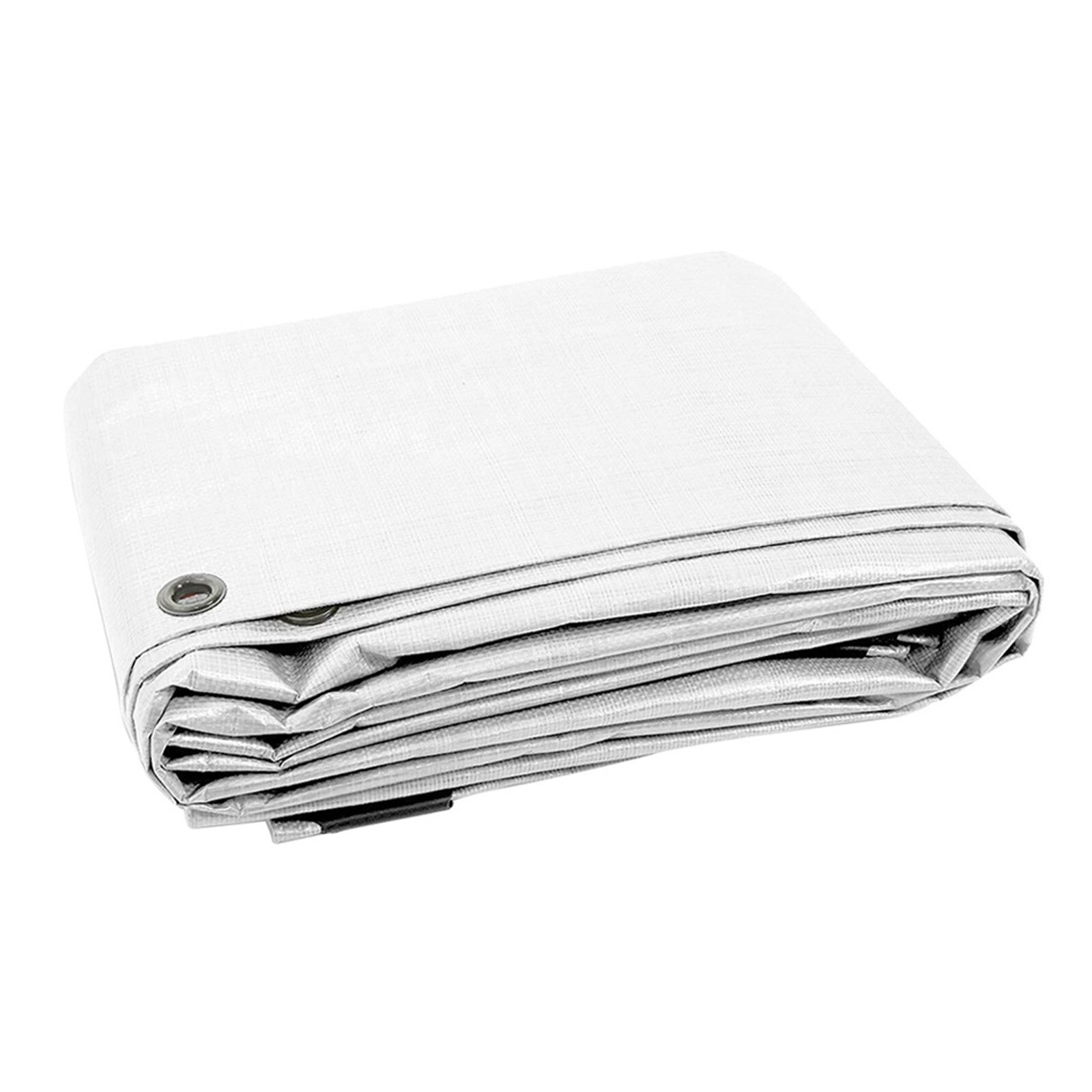 Lona impermeable de poliéster, 6,6x16 pies, 2x5 metros, color blanco, resistente a la intemperie