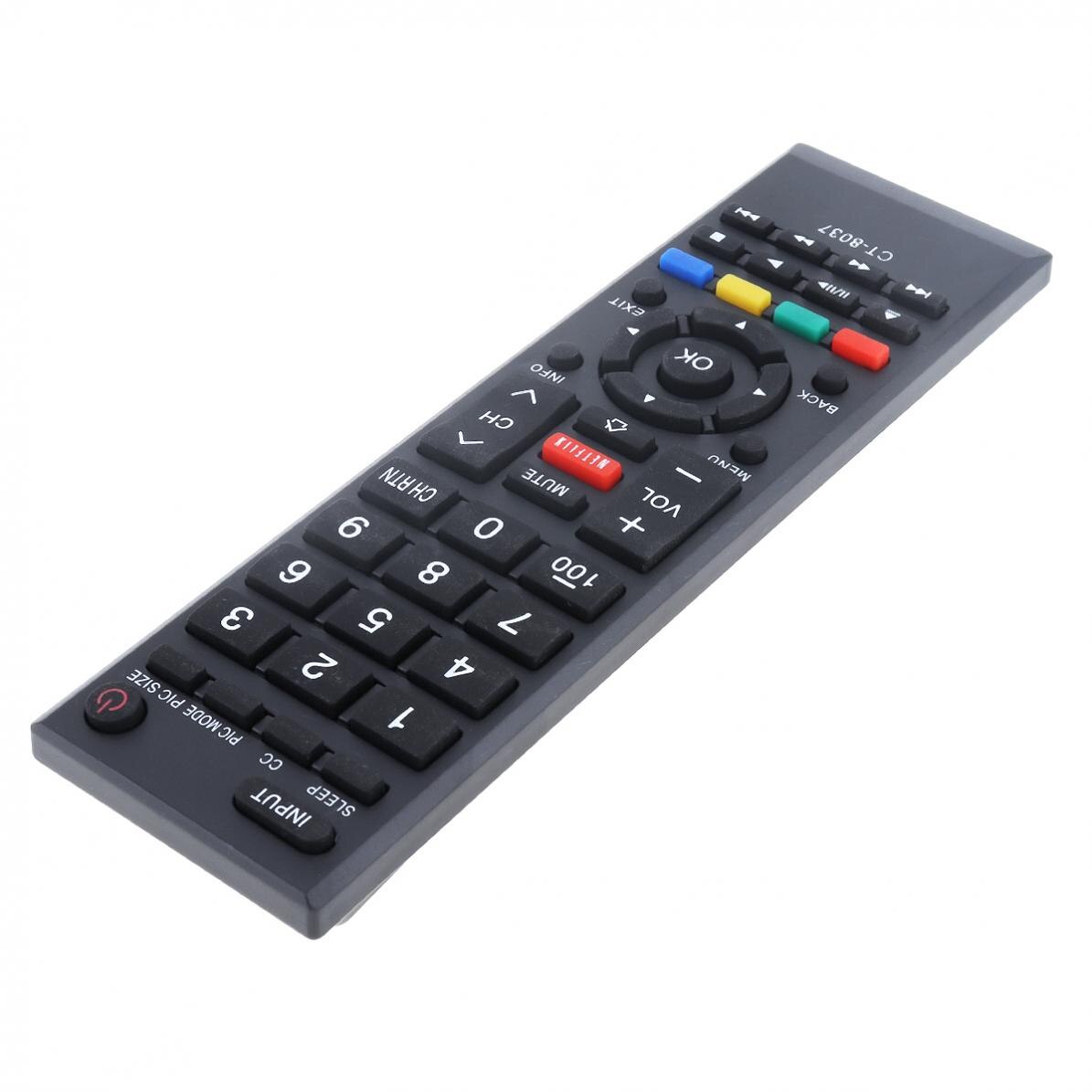 CT-8037 TV Remote Control with Long Transmission Distance for Toshiba 58L5400U / 65L5400 / 40L3400 / 50L3400 / 50L3400U