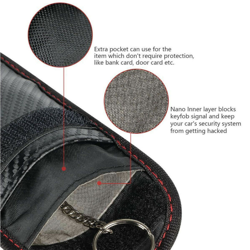 1Pc Anti-Diefstal Autosleutel Sleutel Portefeuilles Rfid Key Protector Fob Rfid Signaal Blocker Faraday Signaal blokkeren Pouch Bag