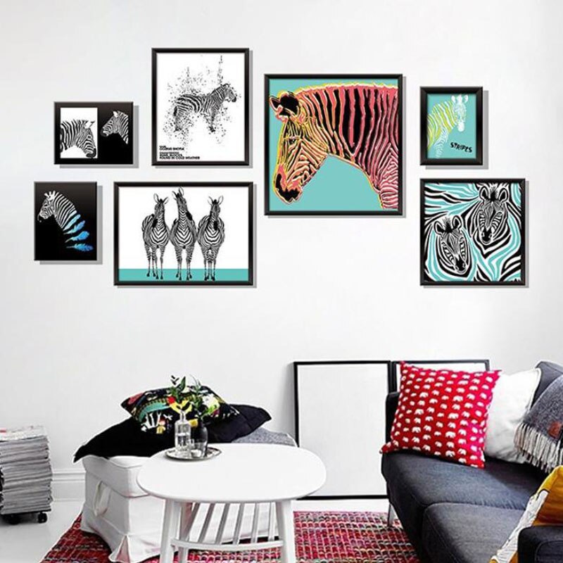 3D Muurstickers Moderne Stijl Zebra Muurstickers Art Decoratie Voor Thuis Woonkamer Slaapkamer