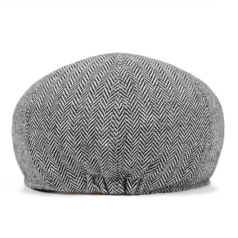 Gorros de invierno y otoño para hombre y mujer, Unisex, de Tweed cálido, octogonal, de Detective, Retro, planos, novedad de