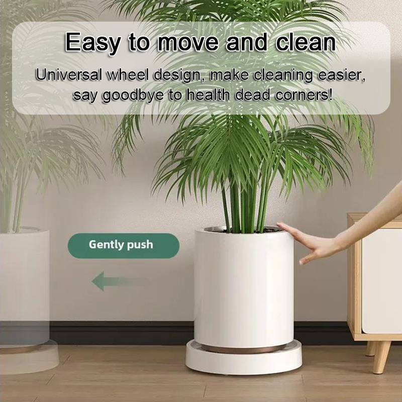 Universal hjul blomsterpottebase stille usynlig balkong utendørs hage blomsterpotte mobil brett plast fortykket hageutstyr