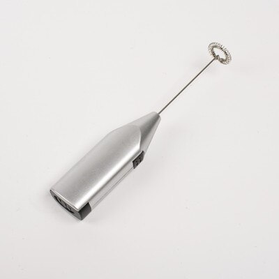 Mini Electric Coffee Blender Handheld Eggbeater Stainless Steel Milk Milker Bubble Drink Stir Bar Kitchen Cooking Tools: Silver