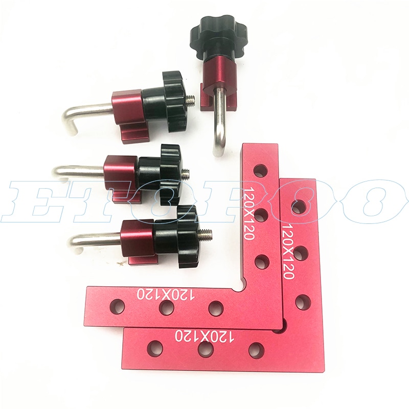 2 PC 90 Degrees L Shaped Auxiliary Fixture Splicing Board Positioning Panel Fixed Clip Carpenters Square Ruler Woodworking Tool