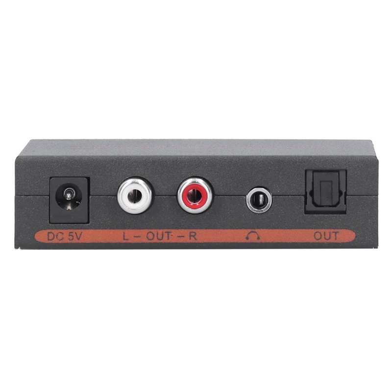 Decodificador de Audio Digital de fibra óptica para SPDIF/AV/RCA, convertidor de 100-240V, 3x1