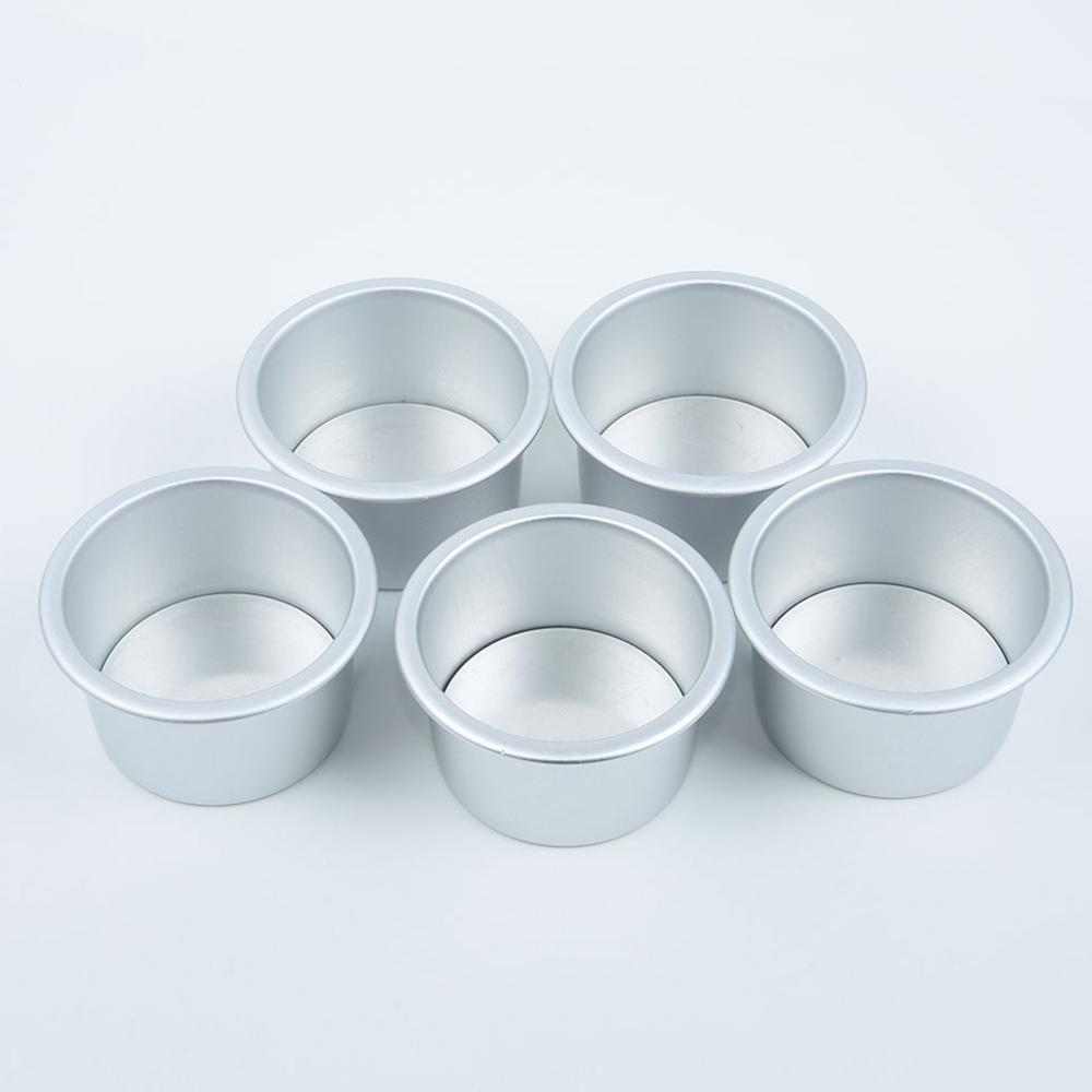 5pcs Set Mini Cake Baking Mold Non Stick Baking Pans With Removable Bottom Small Size Cake Food Grade Aluminum Alloy