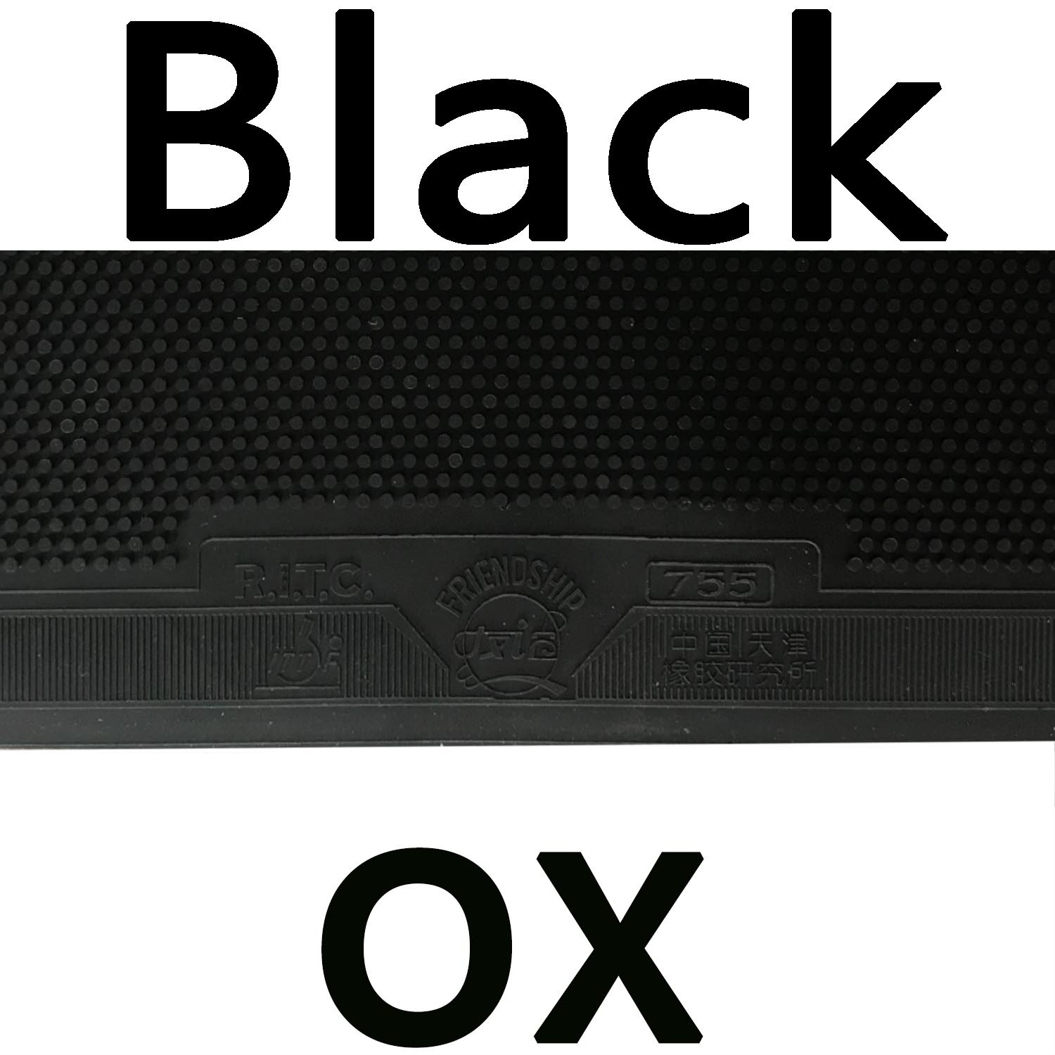 729 755 Long Pips-Out Table Tennis Rubber without Sponge: Black OX