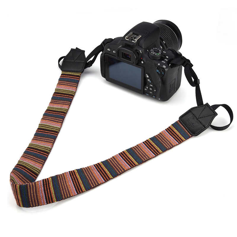 Camera Accessoires Universal 1Cm Breed Kleurrijke Polyester Stof Schouder Nek Camera Riem Sangle Appareil Photo