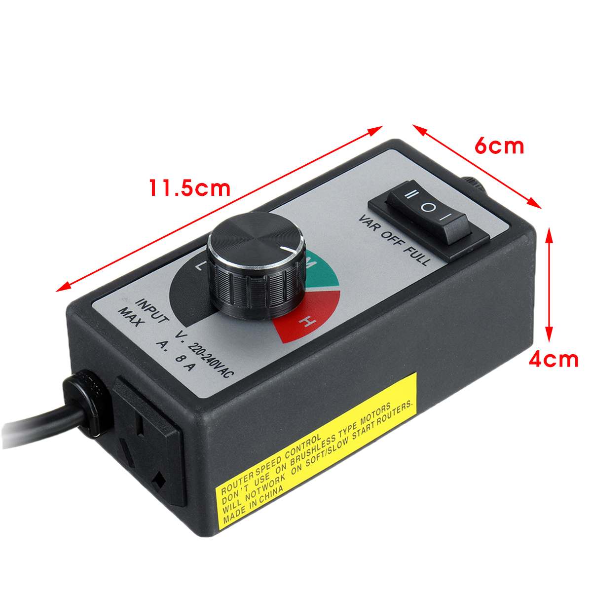 220V-240V 1800W Variable Speed Controller For Fan Router Speed Control 3 Settings Electrical Equipment