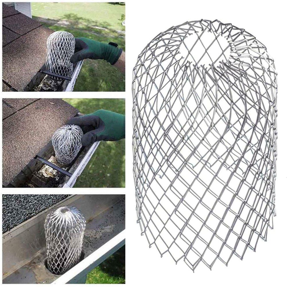 Roof Gutter Guard Filters Expand Aluminum Filter Strainer Stops Blockage Leaf Drains Debris Drain Net Cover
