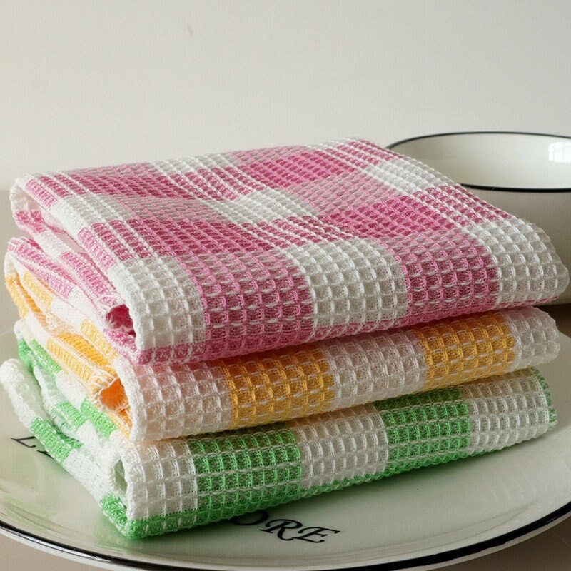 3pcs/pack Home Cleaning Cloth Kitchen Swab Cotton Tea Towel Small Size 35x35cm 13.7"x13.7"