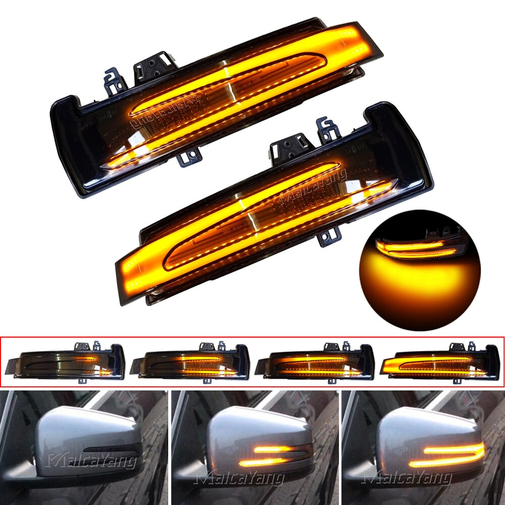 2x led sinal de volta lateral espelho retrovisor indicador luz dinâmica blinker para mercedes benz w204 w176 w212 gla glk cla cls classe