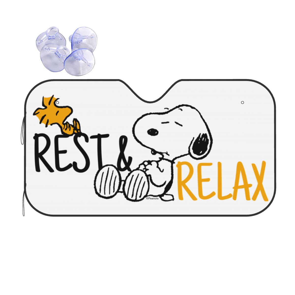 Snoopy & Woodstock Windshield Sunshade Personality Car Front Window Visor 70x130cm Sun Visor Accessories Covers: Lavender