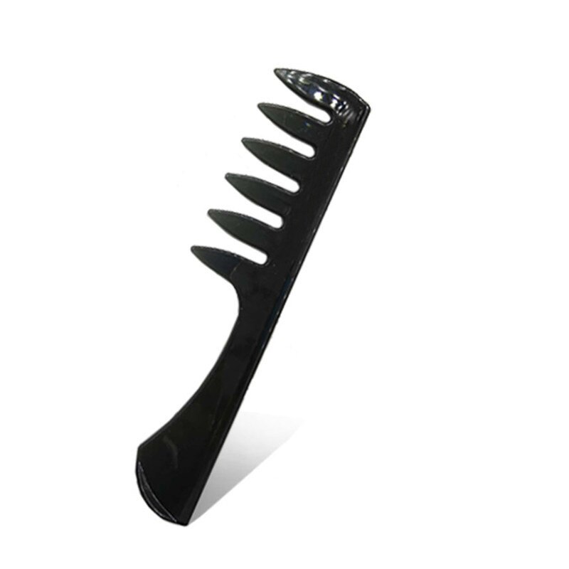 Wide Tooth Hair Comb Beauty Salon Hairdressing Brush for Men Women Double Sided Hairbrush Back Comb Fork Comb Hair Styling Tool: Black B