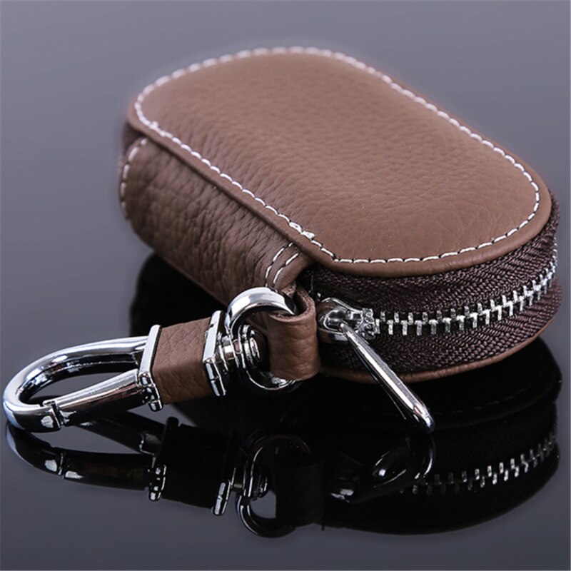 Mannen Sleutelhouder Huishoudster Lederen Auto Key Portemonnees Keys Organizer Vrouwen Sleutelhanger Covers Zipper Key Case Bag Unisex Pouch Purse