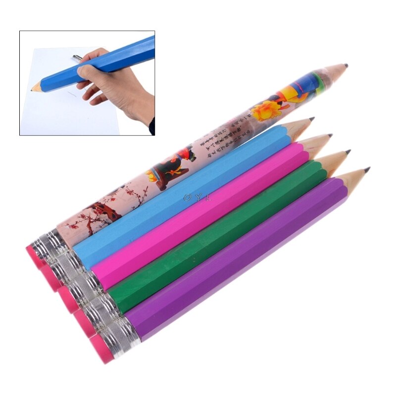 Grand crayon géant en bois 35cm, accessoire de Performance de jouet pour enfants, nouveauté de papeterie pour peintre, artiste et étudiant