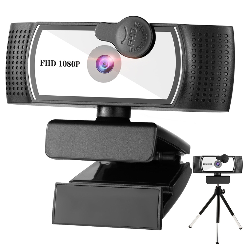 Webcam 1080 4K 2K Focus AutoFocus Web Cam USB PC Computer Microphone Desktop 360° Camera Video Widescreen Live Cam 800W: 1080P