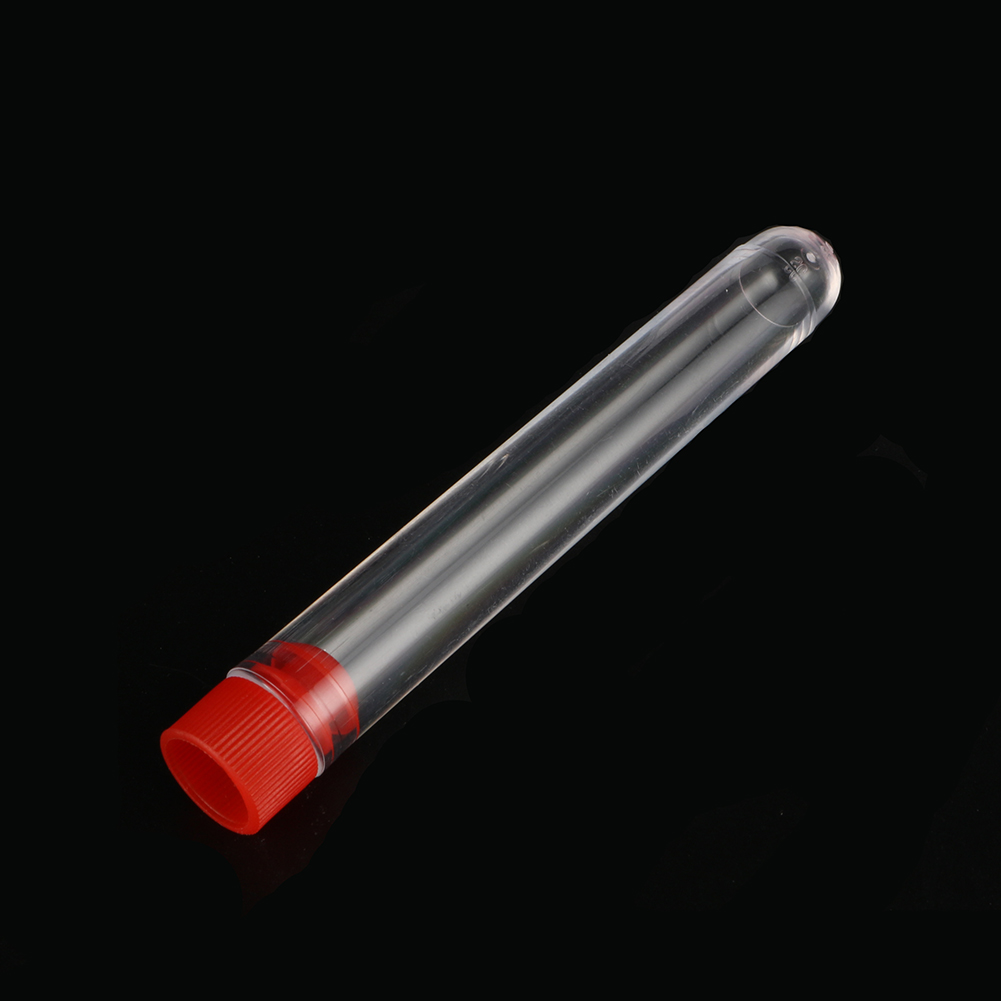 12*75Mm Hard Plastic Test Tube Met Plug Cap 5Ml Wegwerp Ronde Bodem Clear Test Tube Laboratorium apparatuur 5 Pcs