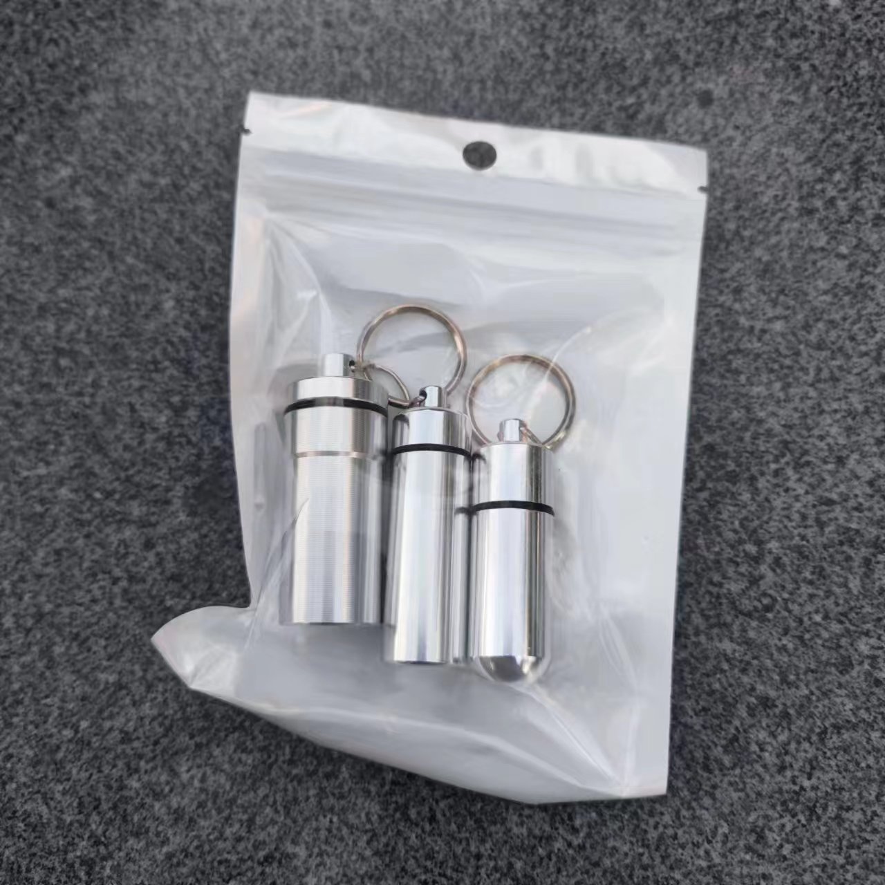 3 pcs color metal bottle (with retractable spoon) storage container Metal bottle in multiple colors: WHITE