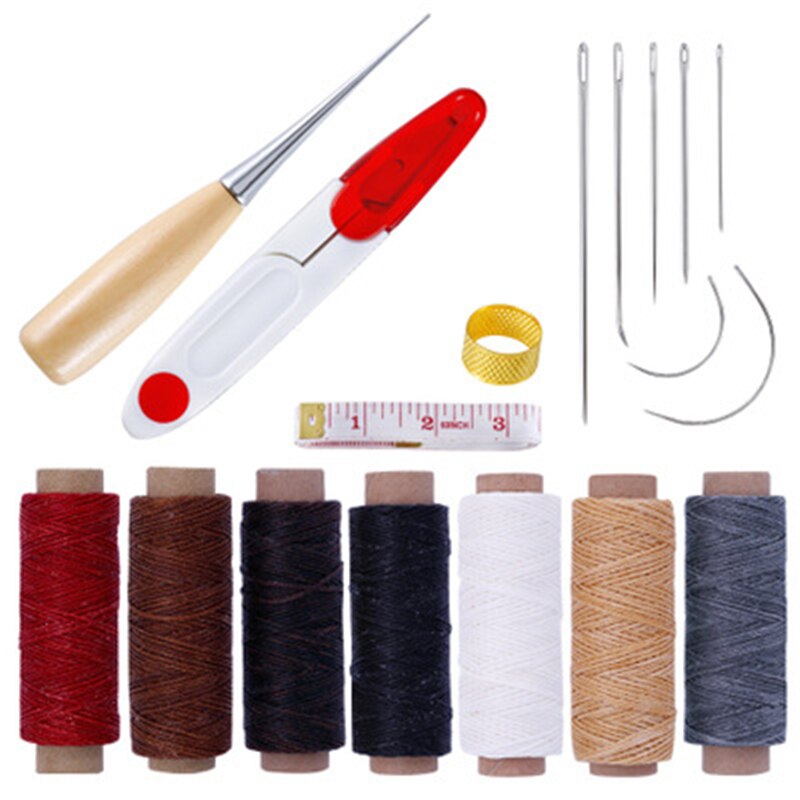 Miusie Lederen Naaien Kit Leer Hobbygereedschappen Set Hand Naaien Priem Stiksels Punch Carving Werk Zadel Groover Set Voor Beginners: type6
