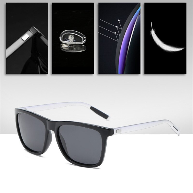 Zhiyi unisex natbriller til kørsel solbriller aluminium drivere nattesyn glasse polariseret fiskeri solbriller