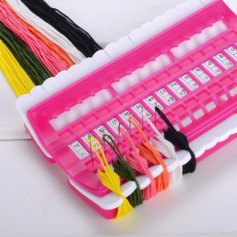 Cross Stitch Line Embroidery Floss Organizer Tool Dedicated 30 Needles Pins Wire Holder Tools DSS899