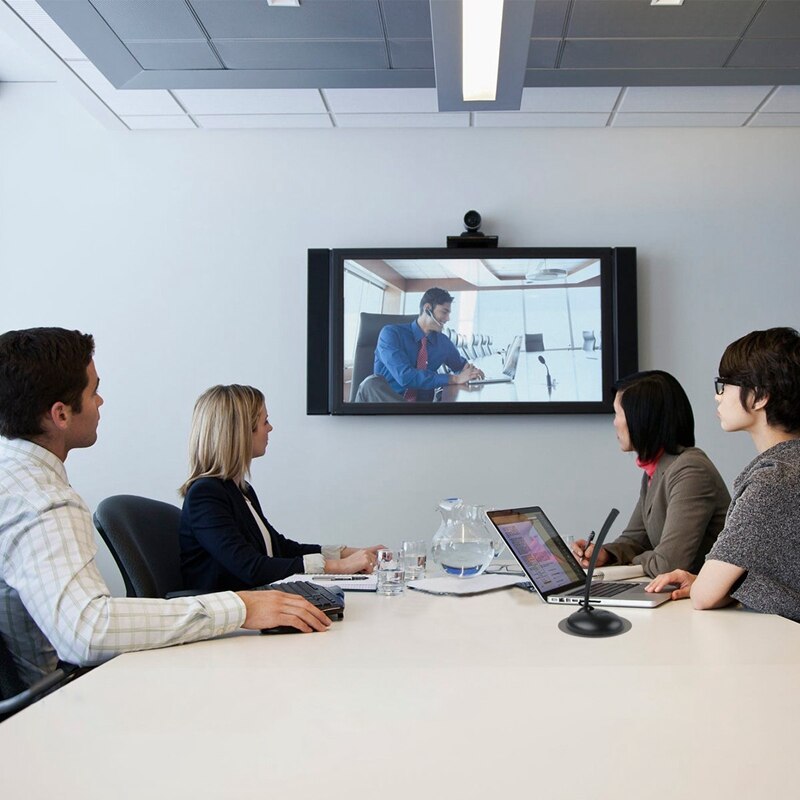 USB Microphone Adjustable Desktop Microphone Plug And Play For Meetings Games Chats Podcasts