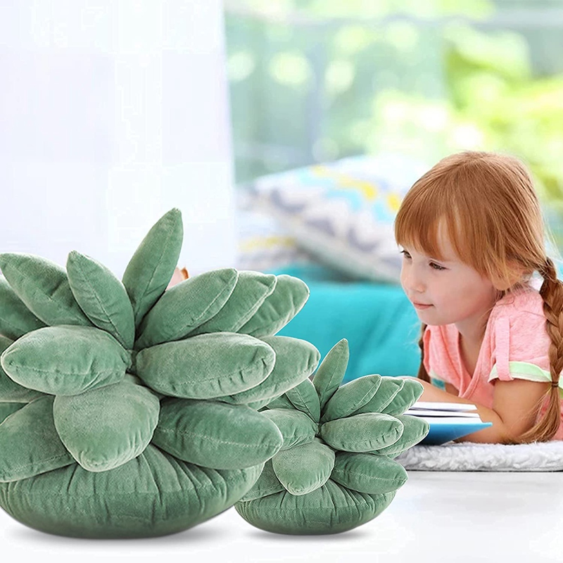 Almohada suculenta de Cactus para decoración del hogar, almohada bonita de suculentas para el jardín o los amantes verdes, para la habitación o el dormitorio