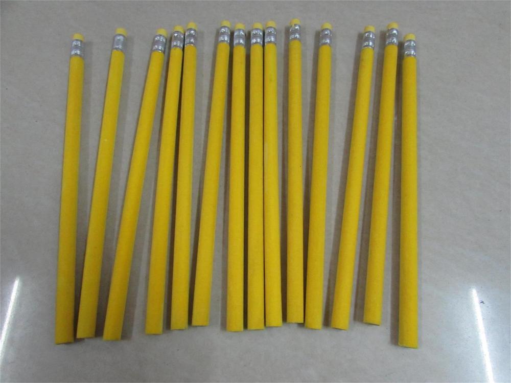 Houten potlood fluwelen potlood 50 stuks milieuvriendelijke hotel potlood: Yellow