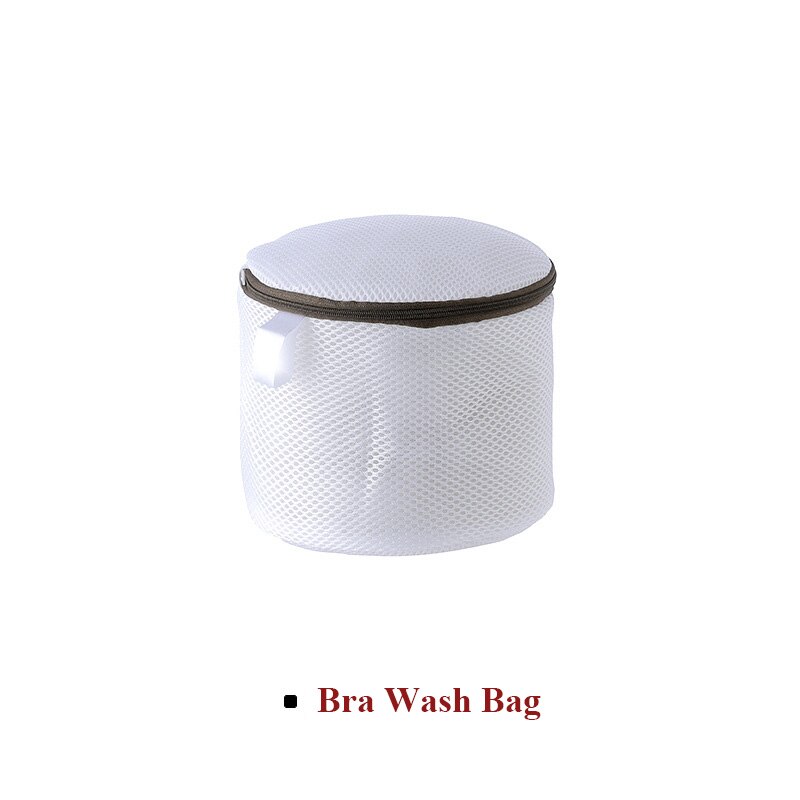 Sqinans Washing Machine Mesh Laundry Bags Reusable Small Ziplock Bag Net Bra/Socks/Clothes Wash Bag Travel Clothes Organizer Bag: Bra Wash Bag