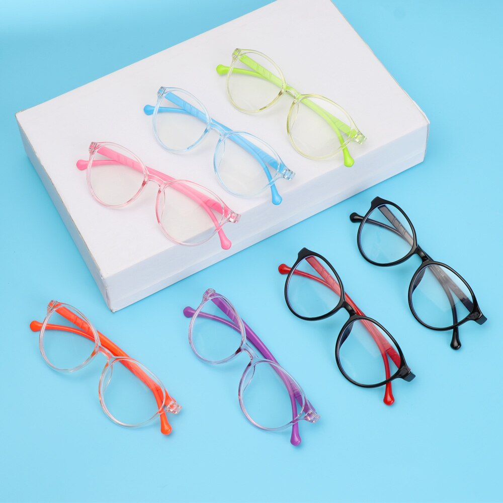 Qutzzmnd Anti-blue Light Computer Glasses Boys Girls Kids Glasses Protection Eyeglasses Ultra Light Frame Glasses