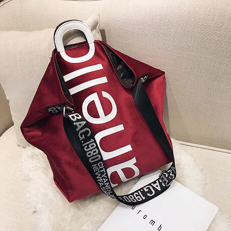 Female Crossbody Bags For Women Canvas tote Famous Brand Luxury Handbags Sac A Main Ladies Shoulder Messenger Bag: red