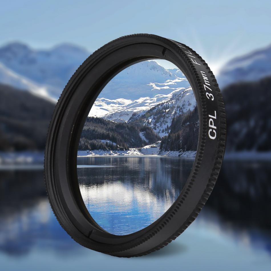 37Mm Circulaire Polarisator Lens Filter Met Adapter Ring Beschermende Cap Voor Xiaomi Yi 4K/4K +/Lite Cpl Filter Fotografie Accessoire