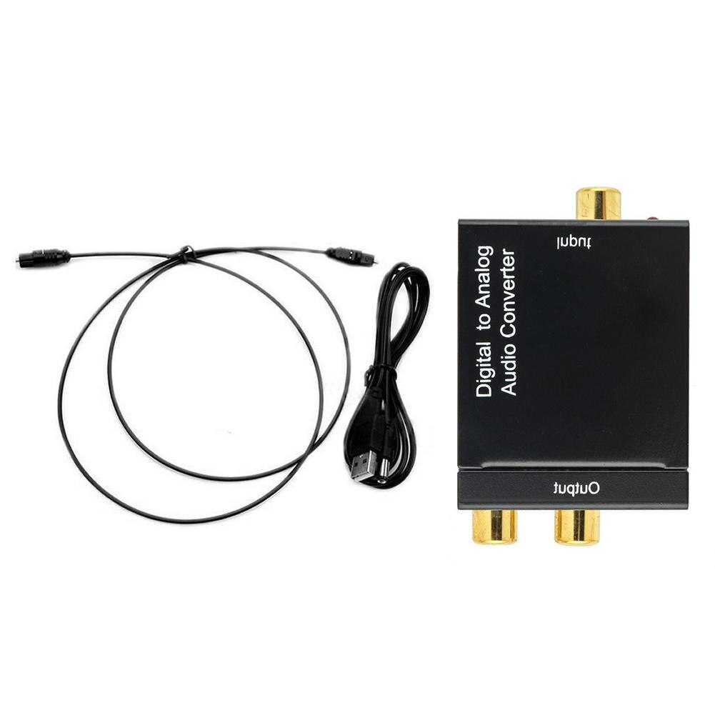 Digitale optische kabel Coax Toslink Signaal Naar Analoog Audio Converter Adapter RCA Digitale Audio Analoog Converter Adapter: Default Title