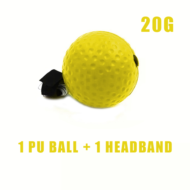 Head-Mounted Boksen Snelheid Bal Pu Boksen Apparatuur Sanda Training Hand-oog Reactie Zandzak Thuis Fitness: Enhanced yellow