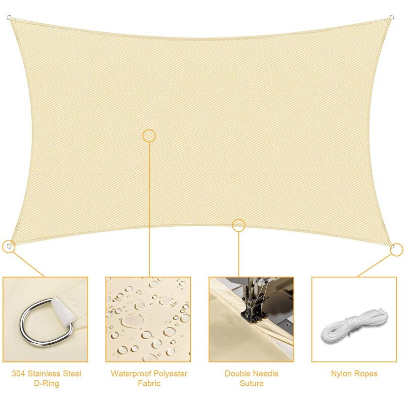 Outdoor camping Awning Summer Portable Shade SailRainproof Anti-UV Ultra-light foldable Sun Shelter Tent garden Hammock Shelter