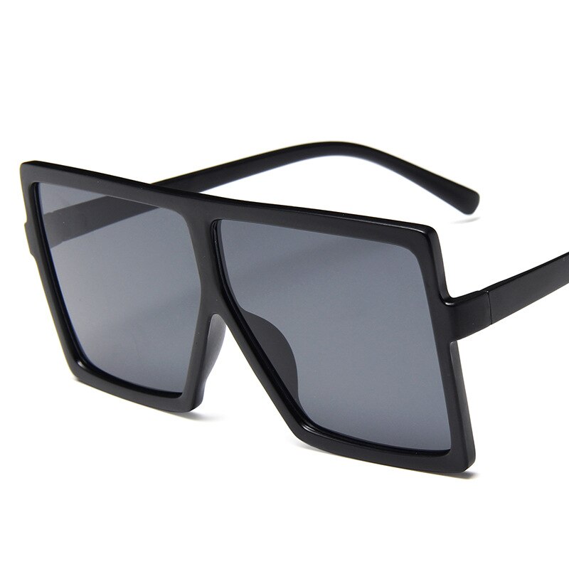 Dollger Square Oversized Sunglasses for Women Men Trendy Flat Top Big