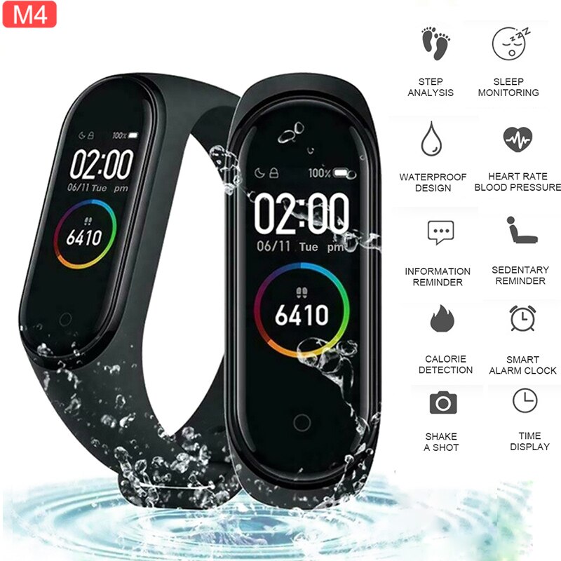 M4 Smart Polsband Band 4 Armband Bluetooth Horloge Hartslag Fitness Sleep Monitor Waterdichte Smart Armband Horloge Mannen Vrouwen