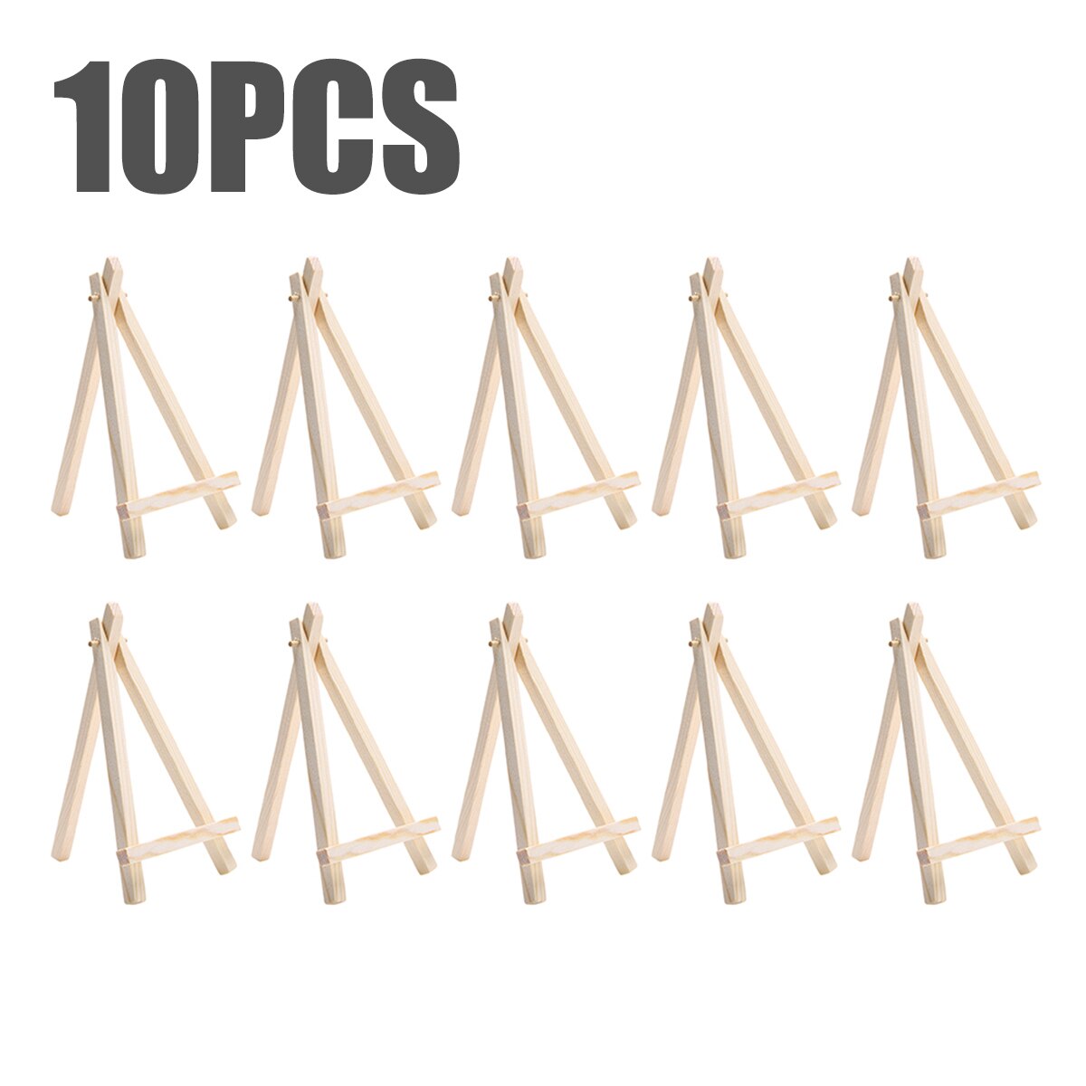 10Pcs/Lot Mini Wooden Artist Easel 9x16cm Triangle DIY Drawing Small Table Easel For Kids Students Painting Craft