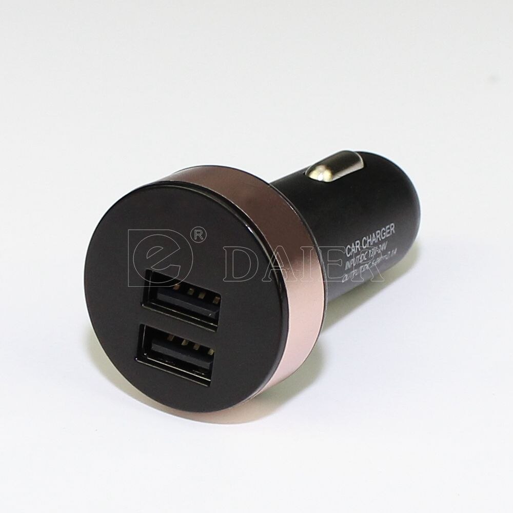 1PCS 5V 2.1A Dual Poorten Car Charger USB Adapter Socket Met Opladen Rode LED Display Voltmeter