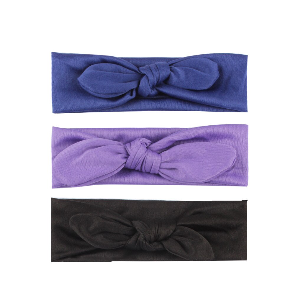 3pc Baby Hoofdband Kinderen Meisjes Konijn Boog Oor Haarband Hoofdband Tulband Knoop Hoofd Wraps Baby Haar Accessoires Bandeau Bebe fille