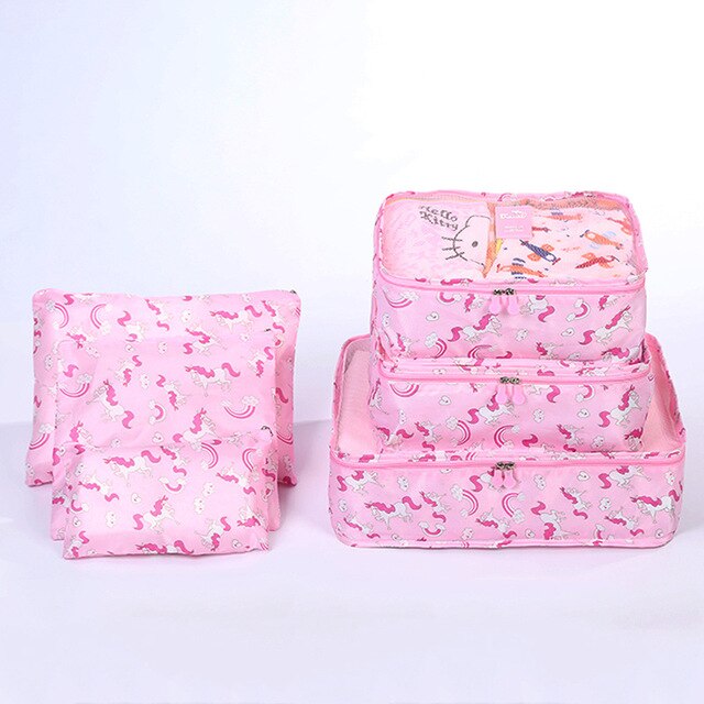 6P/ Oxford Cloth Travel Mesh Bag In Bag Luggage Organizer Packing Cube Organiser for Clothing: 9
