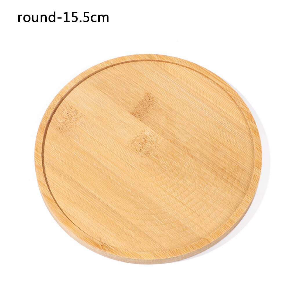 Simple Multi-style Planters Pot Bamboo Tray Stander Hexagon Rectangle Round Square Flowerpot Base Gardening Supplies Home Decor: round-15.5cm
