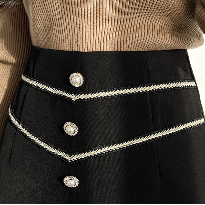 Black Loose Women‘s Suit Shorts With Button Spring High Waist Work Office Wide Leg Short Pants Female