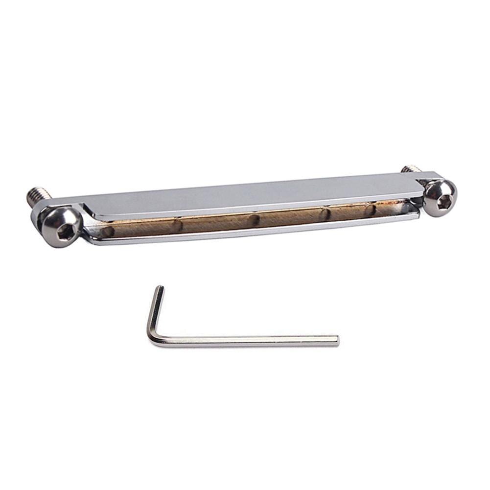 Adjustable Bridge Saddle Tools Bridge Adjustment Heightening Tool Riser Saddle for Acoustic Guitar Accessories Parts: Silver