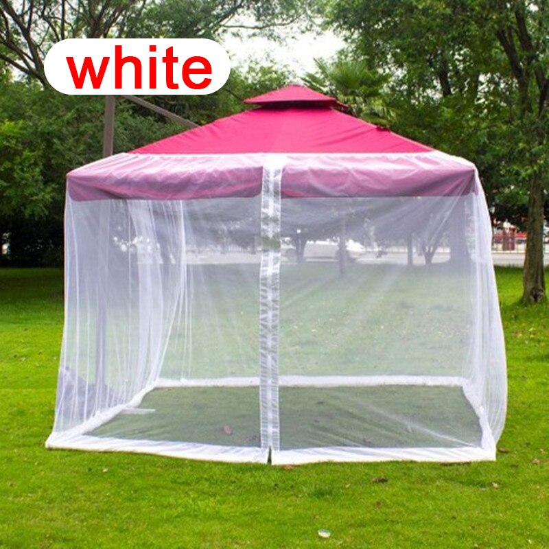 300 x 300 x 230cm udendørs myggenet paraply hjemmeseng romersk paraply mesh net myg insektnet dobbelt dør paraply telt