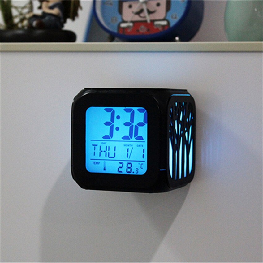 LED Mute Refrigerator Magnets Clock Fridge Magnet Souvenir Message Board Sticky Note Home Decoration 3D Kitchen Tools