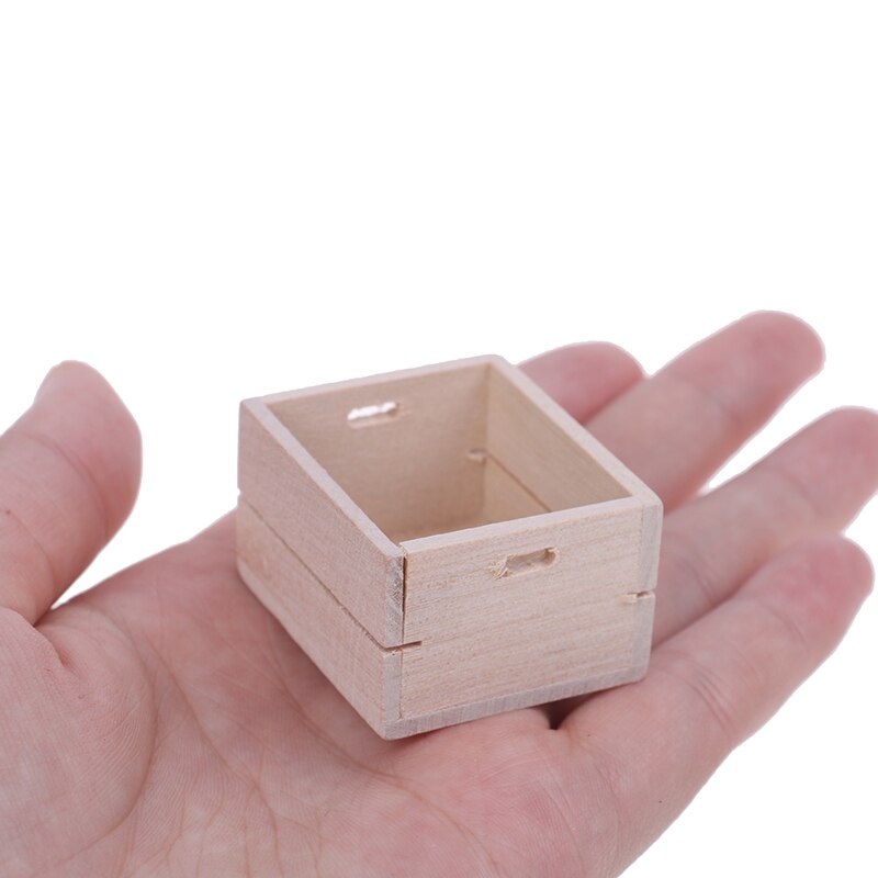 1:12 Dollhouse Miniature Wooden Vegetable Fruits Basket Furniture Accessories DIY Stimunaiton Kitchen Toys