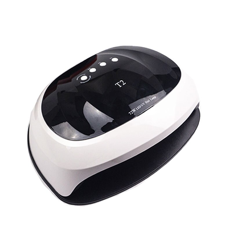 72W T2 2 Hands UV Lamp LED Nail Lamp Nail Dryer For All Gels Polish Light Infrared Sensing 10/30/60/99s Timer Smart For Manicure: White