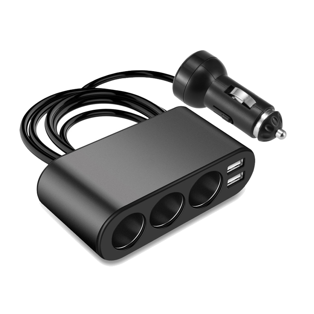 Onever chargeur de voiture USB 3 ports | Répartiteur d'allume-cigare, Support d'adaptateur, charge rapide intelligente, pour enregistreur de voiture, téléphone portable